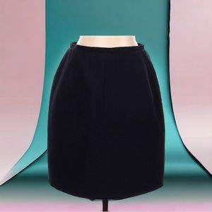 CARVEN NAVY BLUE WOOL SKIRT 42-10